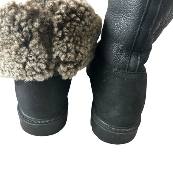 Blondo shearling fleece lined waterproof 
 leather fold over boots size 8.5 - Picture 2 of 7